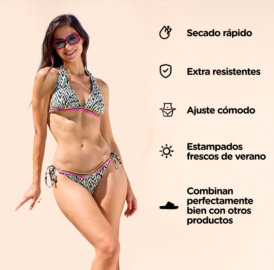 Vender bikinis y bañadores de mujer caracteristicas precio